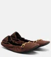 Gucci Light Brown Solid Ballet Flats In Brown