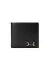 Gucci Signature Horsebit-detail Bi-fold Wallet In Black