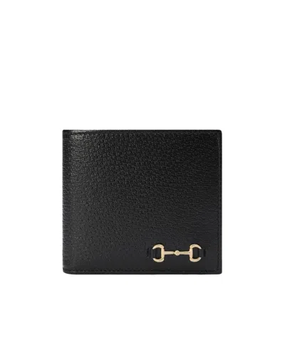 GUCCI HORSEBIT LEATHER BI-FOLD WALLET