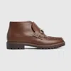 Gucci Horsebit Leather Boot In Brown