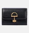 Gucci Horsebit Leather Card Case In Black
