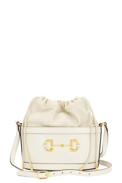 Pre-owned Gucci Horsebit 1955 Bucket Bag In Ivory