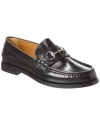 Gucci Tempe Patent Leather Loafers In Black