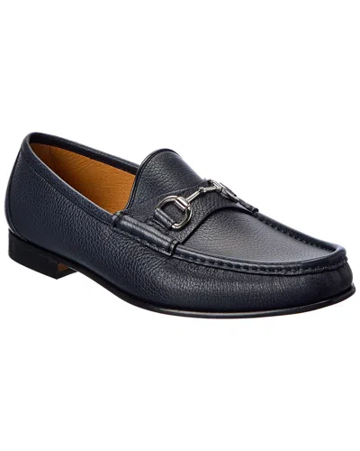 Gucci Horsebit Leather Loafer In Blue