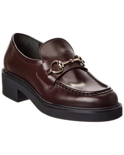 Gucci Horsebit Leather Loafer In Burgundy
