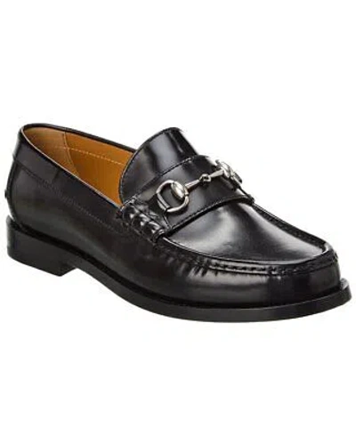 Pre-owned Gucci Horsebit Leather Loafer Men's In Black