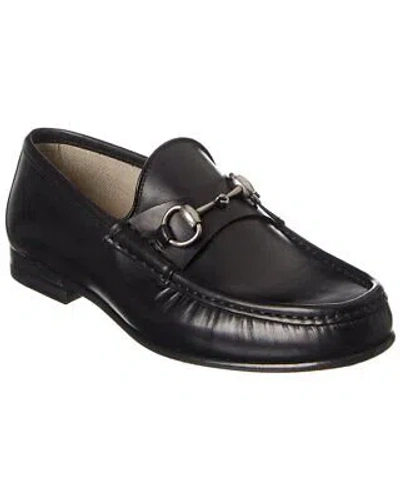 Pre-owned Gucci Horsebit Leather Loafer Men's In Black
