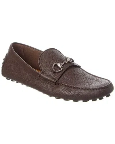 Pre-owned Gucci Horsebit Leather Loafer Men's In Brown