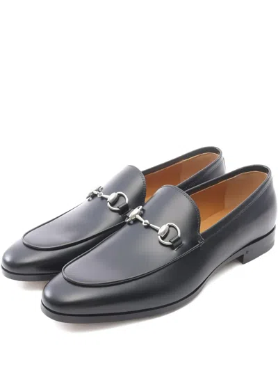 Pre-owned Gucci Horsebit Leather Loafers In Black