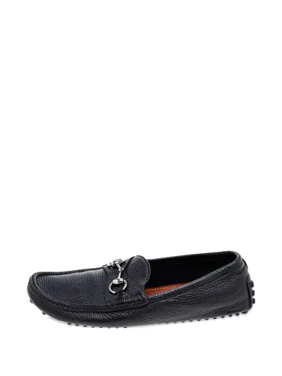 Pre-owned Gucci Horsebit Leather Loafers In Black
