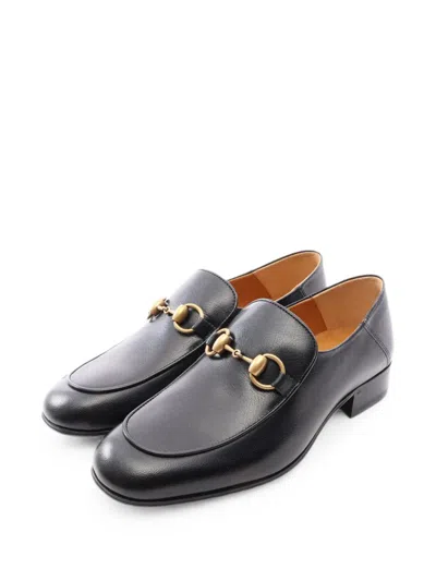 Pre-owned Gucci Horsebit Leather Loafers In Black