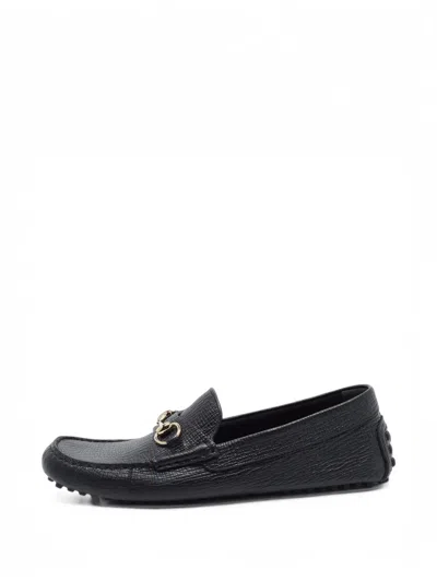 Pre-owned Gucci Horsebit Leather Loafers In Black