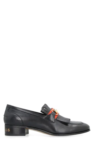 Gucci Horsebit Leather Loafers In Black