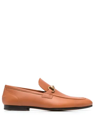 Gucci Horsebit Leather Loafers In Braun