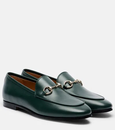 Gucci Horsebit Leather Loafers In Green