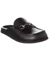 Gucci Horsebit Leather Mule In Black