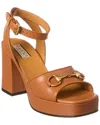 GUCCI GUCCI HORSEBIT LEATHER PLATFORM SANDAL