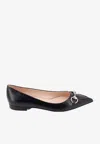 Gucci Horsebit-embellished Ballerina Shoes In Black