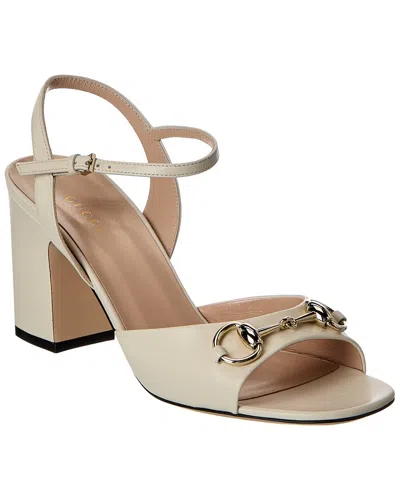 Gucci Horsebit Leather Sandal In Neutral