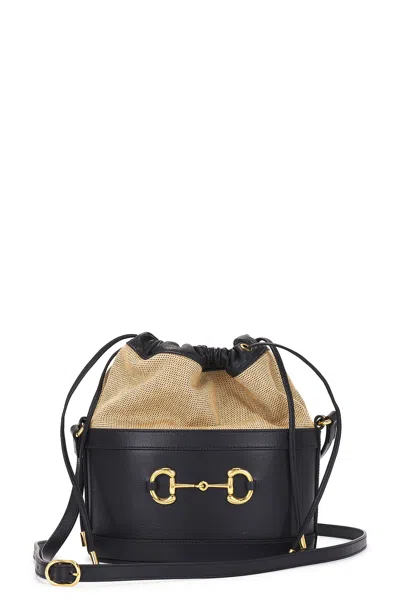 Gucci Horsebit Leather Shoulder Bag In Black