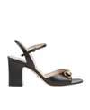 Gucci Lady Horsebit Leather Sandals In Multi