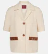 Gucci Horsebit Leather-trimmed Linen Canvas Blazer