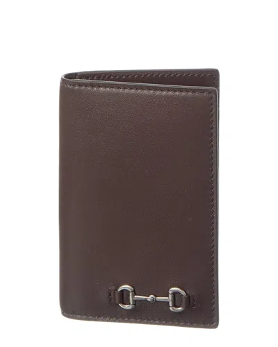 Gucci Horsebit Leather Wallet In Brown