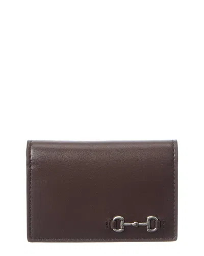 Gucci Horsebit Leather Wallet In Brown