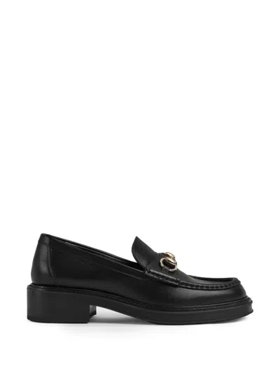 Gucci Horsebit Leather Platform Loafer In Black