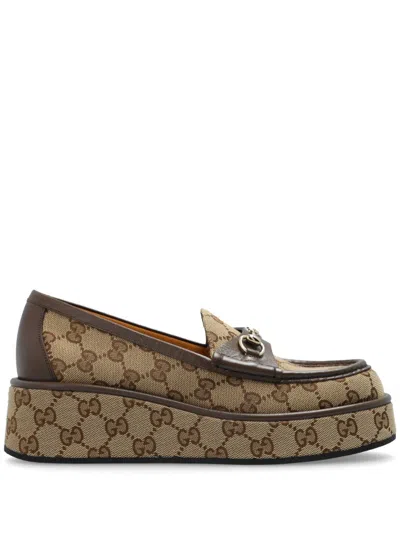Gucci Horsebit Loafers In Brown