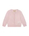 Gucci Horsebit Logo Jacquard Knit Cardigan In Pink