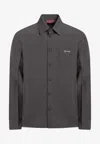 Gucci Brown Polyester Twill Shirt With Horsebit Detail Men In Brown