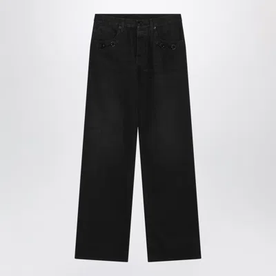 Gucci Horsebit Low-rise Denim Flare Jeans In Black