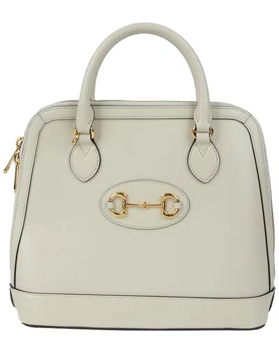 Gucci Horsebit Medium Tote Bag (authentic Pre-loved) In White