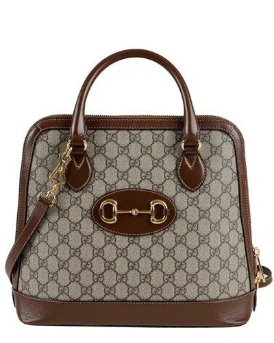 Gucci Horsebit Medium Tote Shoulder Bag (authentic Pre-loved) In Brown
