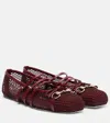 Gucci Horsebit Mesh And Leather Ballet Flats