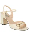 Gucci Horsebit Leather Sandals In White