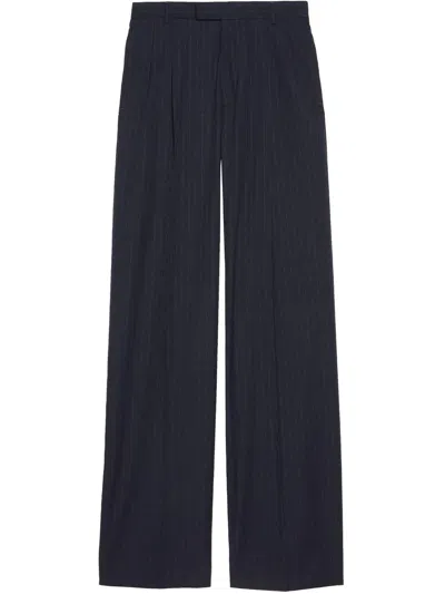 Gucci Hose Mit Horsebit-streifen In Blue