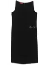 Gucci Horsebit Midi Dress In Black