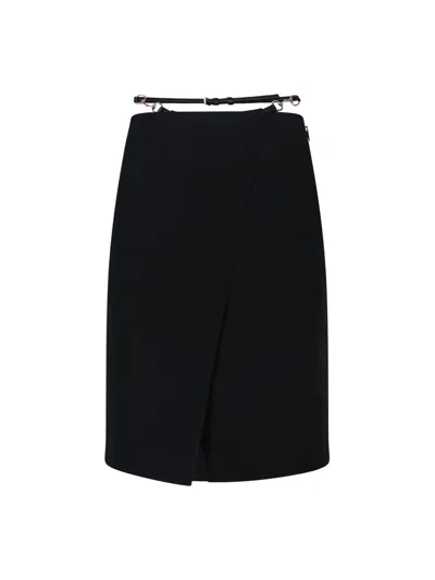 Gucci Horsebit Midi Skirt In Black