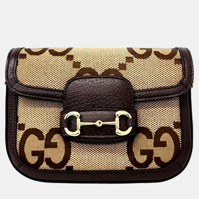Pre-owned Gucci Horsebit Mini Bag In Beige