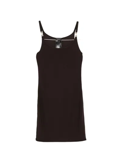 Gucci Horsebit Mini Dress In Brown