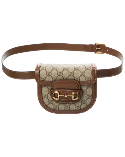 Gucci Horsebit Mini Gg Supreme Canvas & Leather Belt Bag