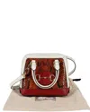 Gucci Horsebit Mini Python Top Handle Tote Shoulder Bag (authentic Pre-loved) In Burgundy