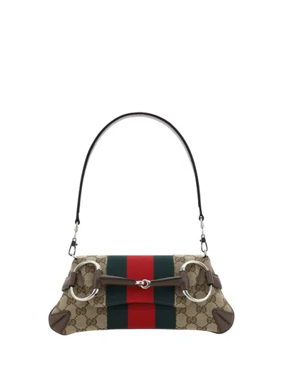 Gucci Horsebit Mini Shoulder Bag In Acero