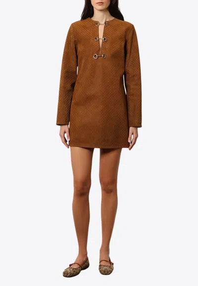 Gucci Horsebit Monogram Mini Dress