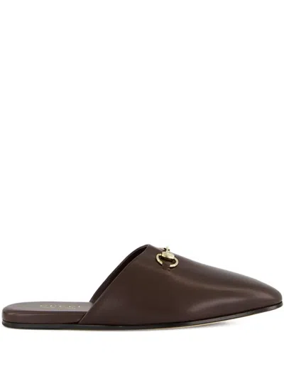Gucci Horsebit Mules In Brown