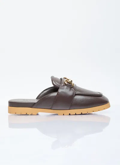 Gucci Horsebit Mules In Brown