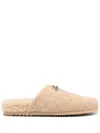 Gucci Horsebit Gg Suede Mules In Neutrals