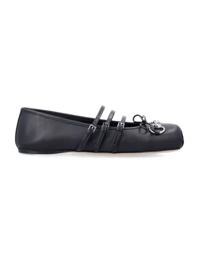Gucci Horsebit Nappa Ballerina In Black
